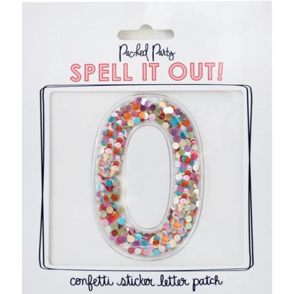 Packed Party Letter O Stick To It Confetti Letters Multicolor - Picture 1 of 1